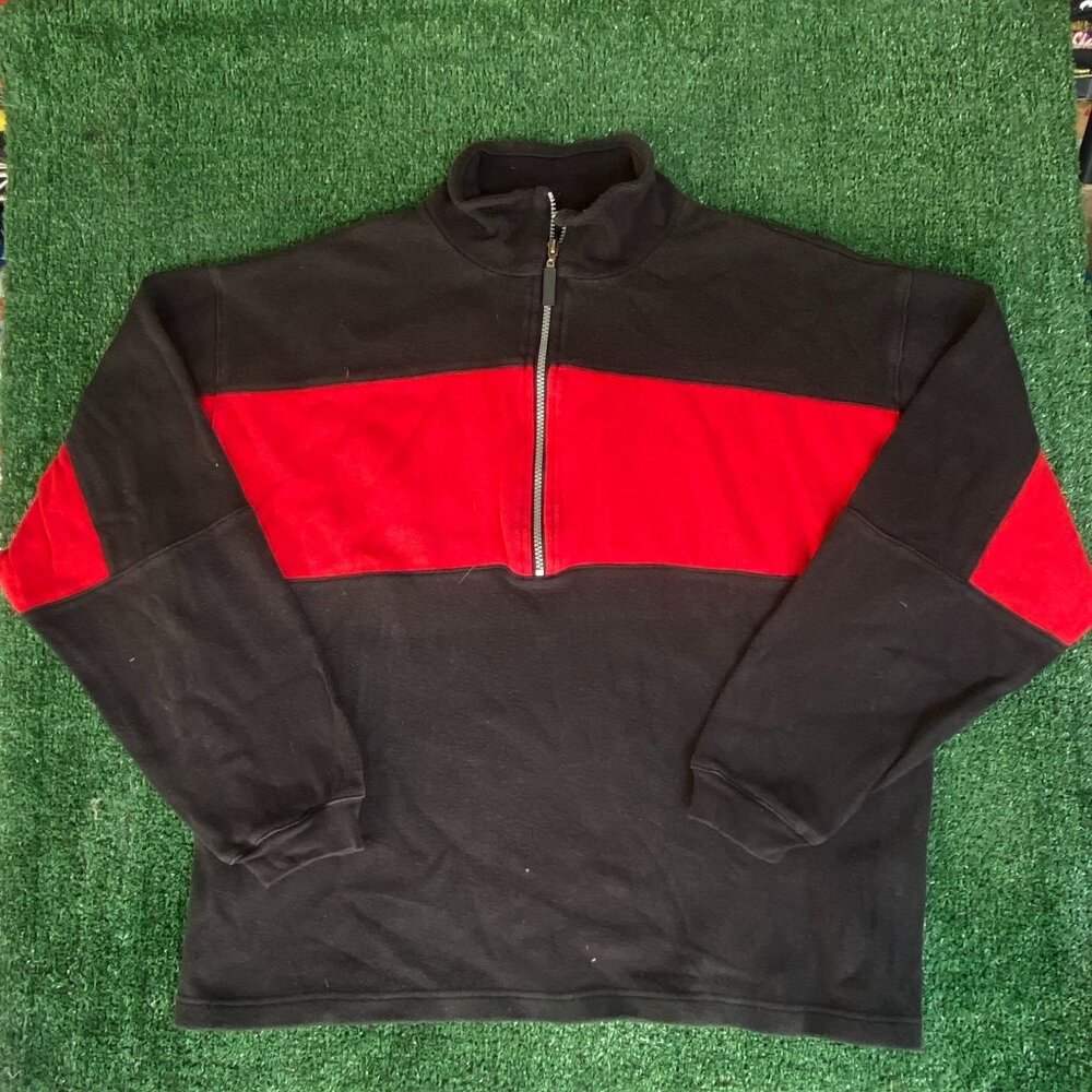 Vintage 90s Marlboro Pullover Sweatshirt Striped Zip Shirt